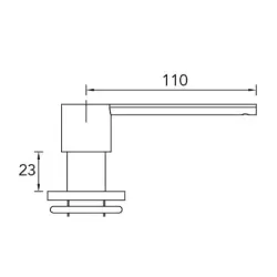 CARESSI recessed soap dispenser for countertop pvd copper CA203CO