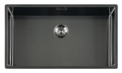 Lorreine Royal gun metal large sink 74x40 cm Undermount Flush-mounted and Inset Kitchen Sink 74SP-GunMetal 1208957310