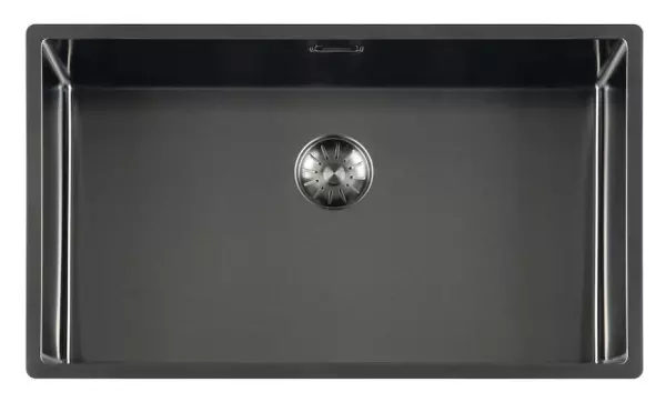 Lorreine Royal gun metal large sink 74x40 cm Undermount Flush-mounted and Inset Kitchen Sink 74SP-GunMetal 1208957310