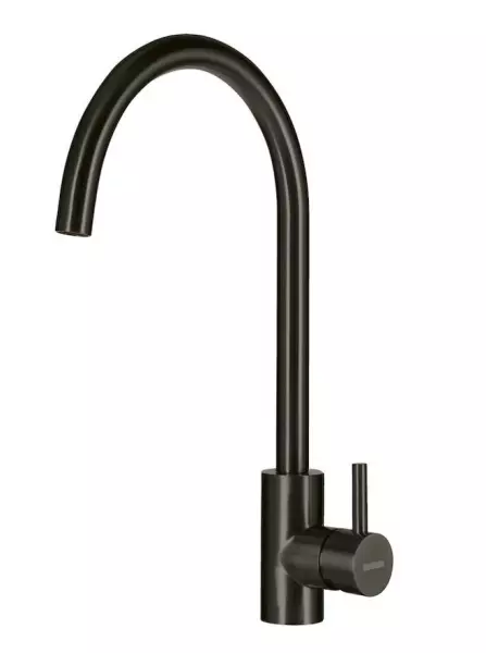 Lorreine Pro Round Gun Metal kitchen faucet with round and swivel spout 1208957313