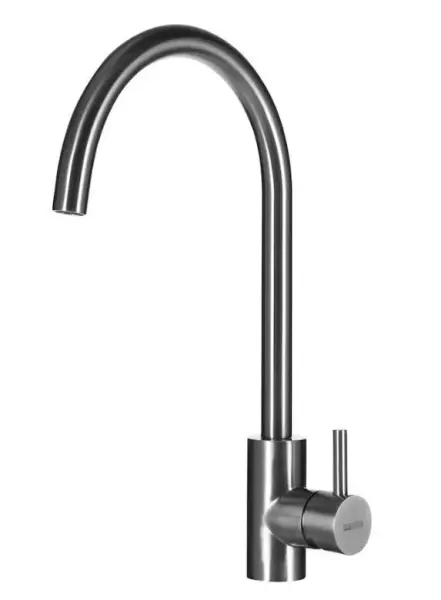 Lorreine Pro Round solid stainless steel kitchen tap with round and swivel spout 1208957314