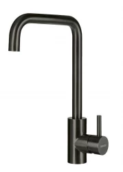 Lorreine Pro Square Gun Metal kitchen tap with swivel spout 1208957316