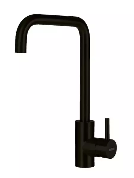 Lorreine Pro Square matte black kitchen tap with swivel spout 1208957318