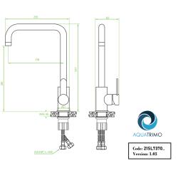 AquaTrimo Solid kitchen mixer stainless steel 21SL7370SS