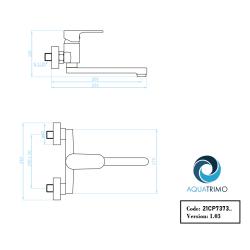 AquaTrimo Chopin wall-mounted faucet single-handle kitchen mixer chrome 21CP7373CM