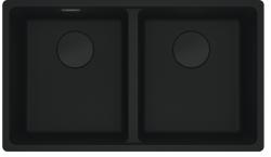 Franke Maris MRG 220/120-35-35 Fragranite black edition matt black double sink flush-mounted 