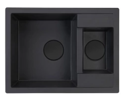 GraniteMy Smart extra shallow 1.5 granite inset black sink reversible 58x44cm 1208957386