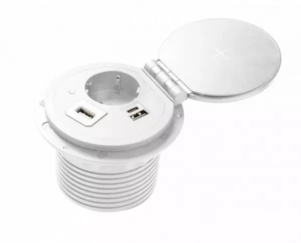 Indux Cover built-in grounded kitchen socket for worktop with interchangeable plugs 1208957395