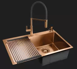 Ausmann Lavea copper kitchen tap PVD copper with rotatable and flexible spout 1208957435