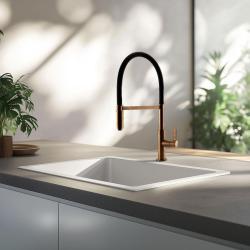 Ausmann Lavea copper kitchen tap PVD copper with rotatable and flexible spout 1208957435