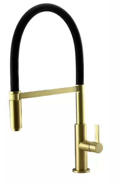 Ausmann Lavea gold kitchen tap PVD graphite with swivel and flexible spout 1208957437