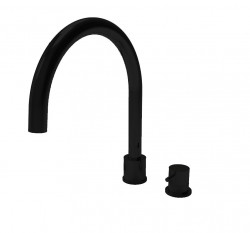 Waterevolution Flow 2-hole kitchen mixer matte black T151PR