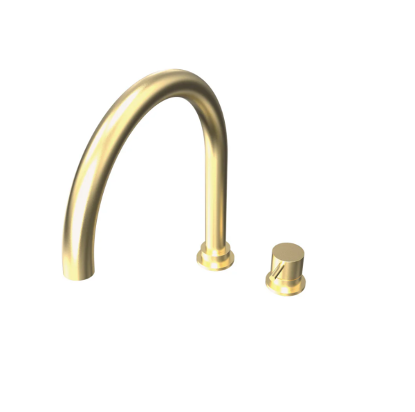 Waterevolution Flow 2-hole kitchen mixer brass T151LE