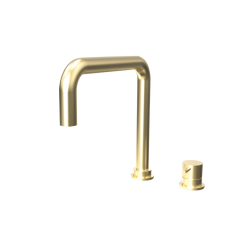 Waterevolution Flow 2-hole kitchen mixer brushed brass T151HLE