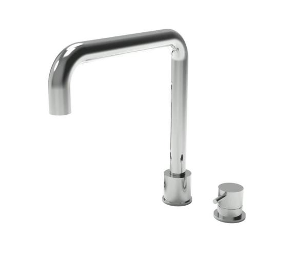 Waterevolution Flow 2-hole kitchen mixer stainless steel T151HIE