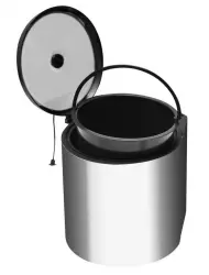 Garbi Round R-40-1 built-in waste bin 11 litres can be positioned on left and right 1208957471