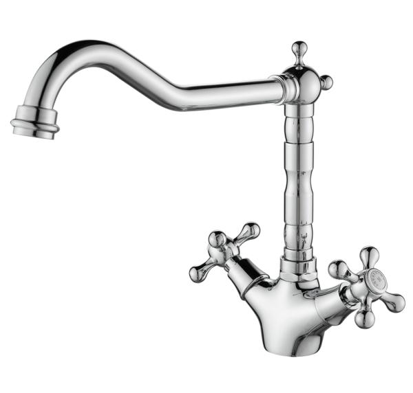 AquaTrimo Windsor classic nostalgic kitchen tap with angled spout, chrome 21WS7531CM