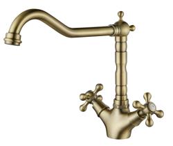 AquaTrimo Windsor classic nostalgic kitchen tap with angled spout, bronze 21WS7531BN