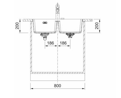 Franke Maris MRG 120-35-35 Fragranite black edition matte black double undermount sink