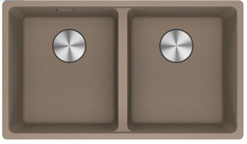 Franke Maris MRG 220-35-35 Fragranite Oyster double sink flush mount