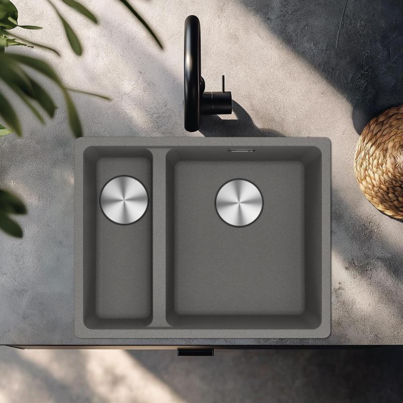 Franke Maris MRG 260-34-15 Fragranite Stone Grey Sink Right-hand Side Flush Mount