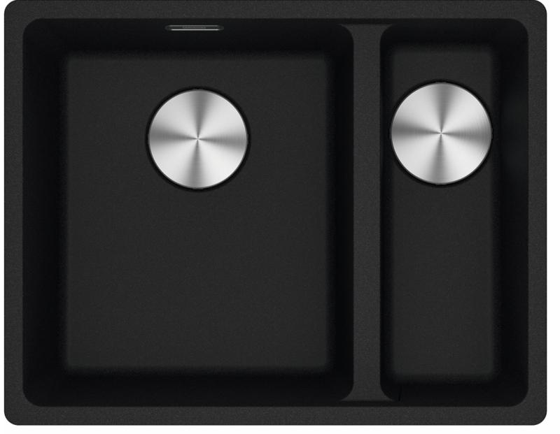 Franke Maris MRG 260-34-15 Fragranite Matt black sink Left Bowl flush-mounted
