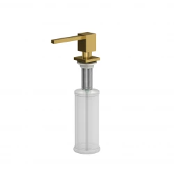 Quadri Tenby square Built-in Soap dispenser PVD gold refillable from the top  1208957891