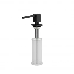 Quadri Tenby square Built-in Soap dispenser PVD matt black refillable from the top 1208957893