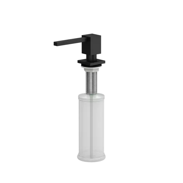 Quadri Tenby square Built-in Soap dispenser PVD matt black refillable from the top 1208957893