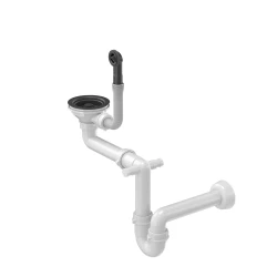 Quadri drain set sink with 1-bowl siphon black 1208957899