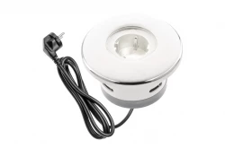 Indux Cover recessed side earthing matt white Socket with closable Lid 1208957927