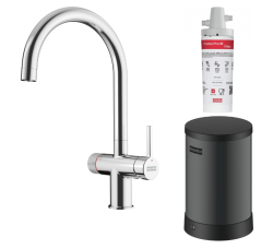 Franke Maris water hub 4L boiler 3-in-1 with Twist mechanical boiling water tap chrome 160.0705.687