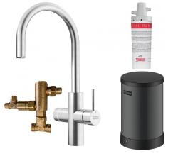 Franke Maris water hub 4L boiler 3-in-1 with Touch electronic boiling water tap stainless steel with water hub mixer set 1208957943