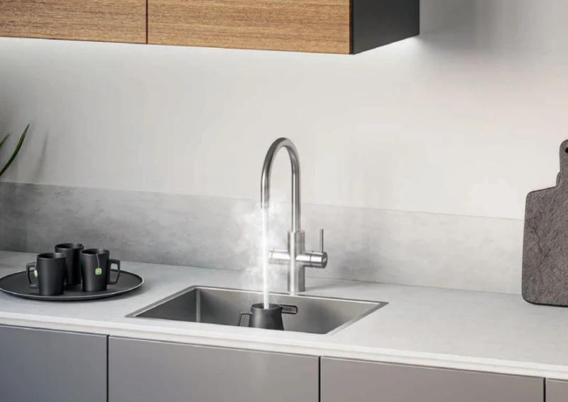 Franke Maris water hub 4L boiler 3-1 with Touch electronic boiling water tap chrome with water hub bypass 1208957947