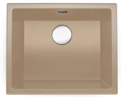 Reginox Paris 50 Regi-granite sink cafe 50x40 cm inset with roll mat and stainless steel push button R36730