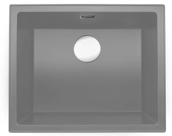 Reginox Paris 50 Regi-granite sink grey 50x40 cm inset with roll mat and stainless steel push button R36747