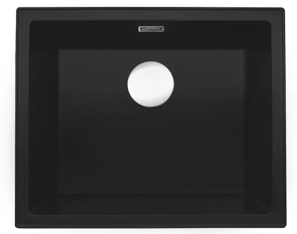 Reginox Paris 50 Regi-granite sink anthracite 50x40 cm inset with roll mat and stainless steel push button R36761