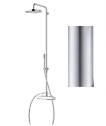 Waterevolution Flow Shower mixer with bar, flexible, handshower and fixed holder Stainless steel T141IE