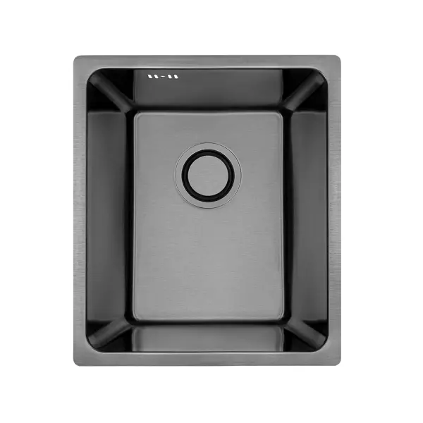 Aquadesign R25 steel top-mounted, undermount and flush-mounted sink gun metal  34x40cm 1208958205