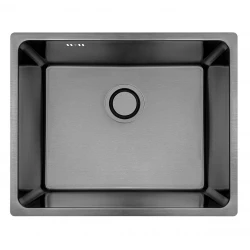 Aquadesign R25 steel top-mounted, undermount and flush-mounted sink gun metal 50x40cm 1208958209