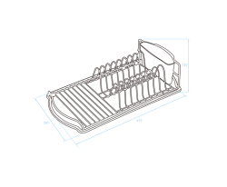 EPKA Dish black dish dryer steel 47.5x11x26.5cm 1208958241