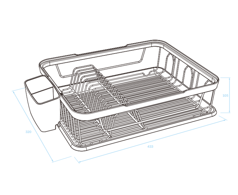 EPKA Dish black dish dryer steel 43.3x10.5x32cm 1208958247