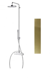 Waterevolution Flow shower combination with rain shower PVD White Gold T141WGE