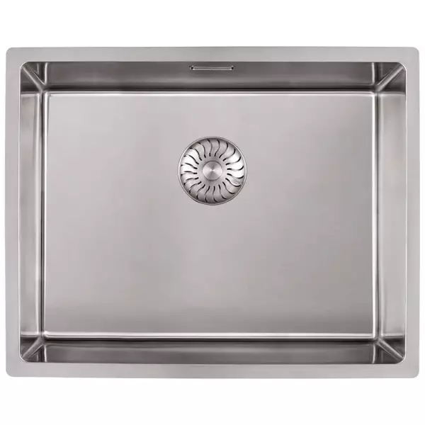 CARESSI Basic Line stainless steel sink 50x40 with modern integrated plug CABLPP50R10