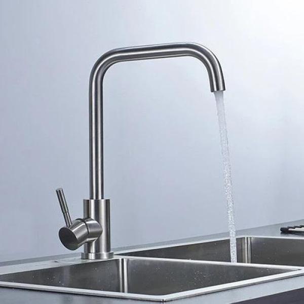 Ausmann Inox Square kitchen faucet swivel spout full stainless steel 1208958309