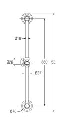 PB classic adjustable slide rail with holder stainless steel 1208958350