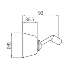 PB Unix Tilting hand shower holder chrome 1208958352