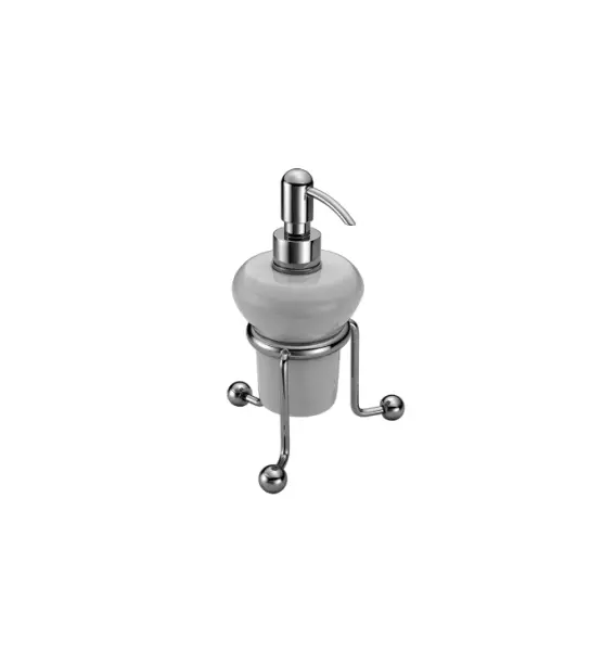 Huber Croisette Classic Soap Dispenser Holder Stainless Steel-Ceramic 4030.01H.AC