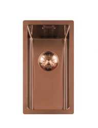 Lorreine Royal small copper sink 17x40 cm flush-mounted, undermount and inset 17SP-COPPER