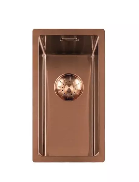 Lorreine Royal small copper sink 17x40 cm flush-mounted, undermount and inset 17SP-COPPER